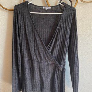 Charcoal Wrap Top